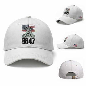 8647 Statue Of Liberty Baseball Cap Political Satire Protest Poster Graphic TS12 Baseball Cap Universal Fit White Print Your Wear