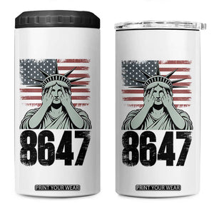 8647 Statue Of Liberty 4 in 1 Can Cooler Tumbler Political Satire Protest Poster Graphic TS12 One Size: 16 oz White Print Your Wear