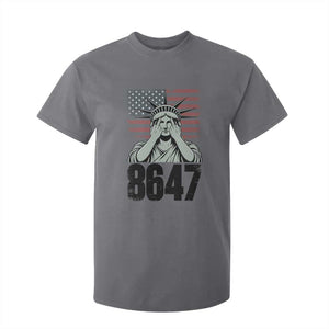 8647 Statue Of Liberty T Shirt For Kid Political Satire Protest Poster Graphic TS12 Charcoal Print Your Wear