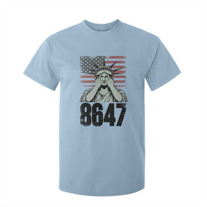 8647 Statue Of Liberty T Shirt For Kid Political Satire Protest Poster Graphic TS12 Light Blue Print Your Wear