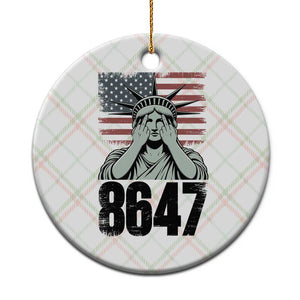 8647 Statue Of Liberty Ceramic Ornament Political Satire Protest Poster Graphic TS12 1pc Christmas Plaid Print Your Wear