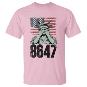 8647 Statue Of Liberty T Shirt Political Satire Protest Poster Graphic TS12 Light Pink Print Your Wear