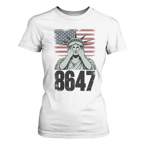 8647 Statue Of Liberty T Shirt For Women Political Satire Protest Poster Graphic TS12 White Print Your Wear