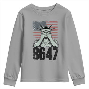 8647 Statue Of Liberty Youth Sweatshirt Political Satire Protest Poster Graphic TS12 Sport Gray Print Your Wear