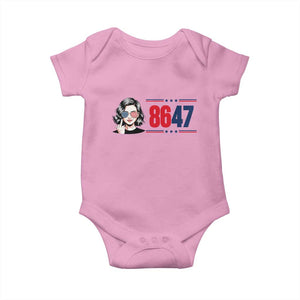 Political Activist 8647 Baby Onesie Freedom Satire Protest Graphic TS12 Light Pink Print Your Wear