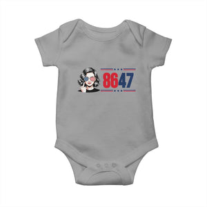 Political Activist 8647 Baby Onesie Freedom Satire Protest Graphic TS12 Sport Gray Print Your Wear