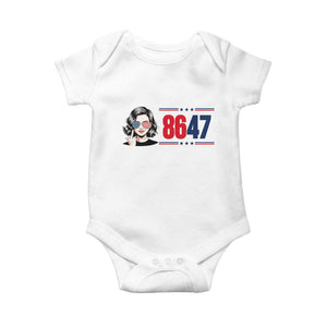 Political Activist 8647 Baby Onesie Freedom Satire Protest Graphic TS12 White Print Your Wear