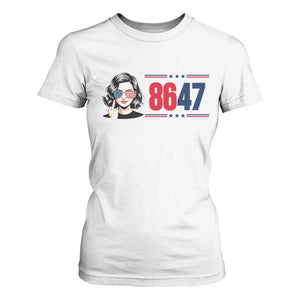 Political Activist 8647 T Shirt For Women Freedom Satire Protest Graphic TS12 White Print Your Wear