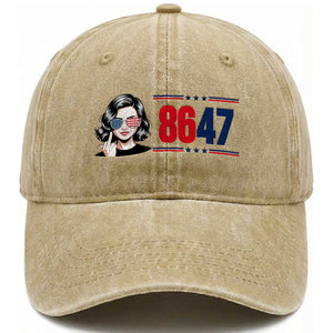Political Activist 8647 Washed Cotton Baseball Cap Freedom Satire Protest Graphic TS12 Print Your Wear
