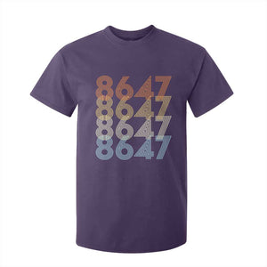 Retro Vintage 8647 T Shirt For Kid Freedom Protest Stripe Graphic TS12 Purple Print Your Wear