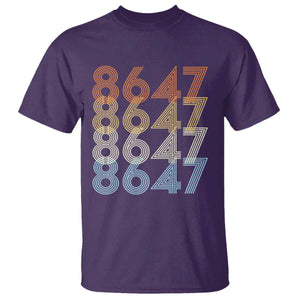 Retro Vintage 8647 T Shirt Freedom Protest Stripe Graphic TS12 Purple Print Your Wear