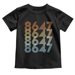 Retro Vintage 8647 Toddler T Shirt Freedom Protest Stripe Graphic TS12 Black Print Your Wear