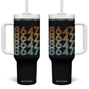 Retro Vintage 8647 Tumbler With Handle Freedom Protest Stripe Graphic TS12 One Size: 40 oz Black Print Your Wear