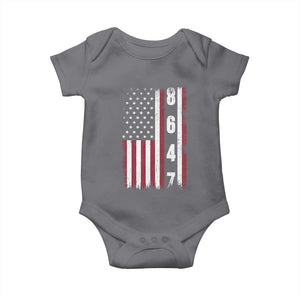 8647 Vintage US Flag Baby Onesie Political Expression Apparel For Democrats TS12 Charcoal Print Your Wear