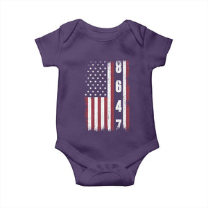 8647 Vintage US Flag Baby Onesie Political Expression Apparel For Democrats TS12 Purple Print Your Wear