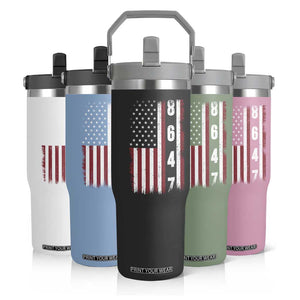 8647 Vintage US Flag Flip Straw Tumbler Political Expression Apparel For Democrats TS12 Print Your Wear