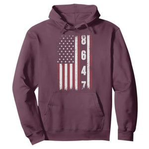 8647 Vintage US Flag Hoodie Political Expression Apparel For Democrats TS12 Maroon Print Your Wear