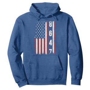 8647 Vintage US Flag Hoodie Political Expression Apparel For Democrats TS12 Royal Blue Print Your Wear