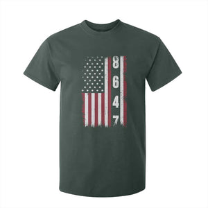 8647 Vintage US Flag T Shirt For Kid Political Expression Apparel For Democrats TS12 Dark Forest Green Print Your Wear