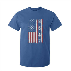 8647 Vintage US Flag T Shirt For Kid Political Expression Apparel For Democrats TS12 Royal Blue Print Your Wear