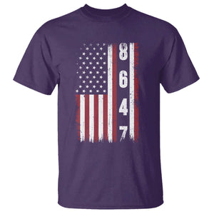 8647 Vintage US Flag T Shirt Political Expression Apparel For Democrats TS12 Purple Print Your Wear