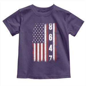 8647 Vintage US Flag Toddler T Shirt Political Expression Apparel For Democrats TS12 Purple Print Your Wear