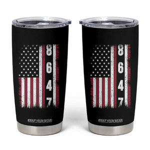 8647 Vintage US Flag Tumbler Cup Political Expression Apparel For Democrats TS12 Black Print Your Wear
