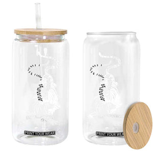 Fierce Anti Trump Tiger Graphic Glass Can No Kings No Fascists 8647 TS12 Print Your Wear