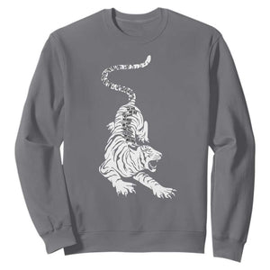 Fierce Anti Trump Tiger Graphic Sweatshirt No Kings No Fascists 8647 TS12 Charcoal Print Your Wear