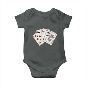 8647 Protest Playing Cards Baby Onesie Liberal Activist Anti Trump Graphic TS12 Dark Heather Print Your Wear