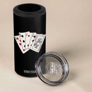 8647 Protest Playing Cards 4 in 1 Can Cooler Tumbler Liberal Activist Anti Trump Graphic TS12 Print Your Wear