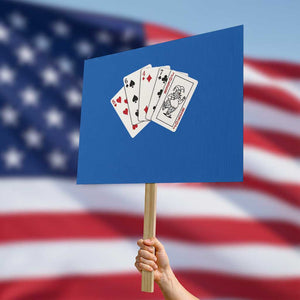 8647 Protest Playing Cards Protest Sign Liberal Activist Anti Trump Graphic TS12 Horizontal 18" × 24" Blue Print Your Wear