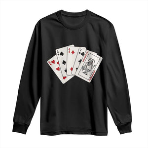 8647 Protest Playing Cards Long Sleeve Shirt Liberal Activist Anti Trump Graphic TS12 Black Print Your Wear