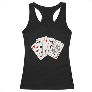 8647 Protest Playing Cards Racerback Tank Top Liberal Activist Anti Trump Graphic TS12 Black Print Your Wear