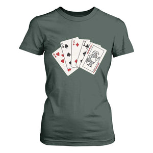 8647 Protest Playing Cards T Shirt For Women Liberal Activist Anti Trump Graphic TS12 Dark Forest Green Print Your Wear