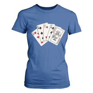 8647 Protest Playing Cards T Shirt For Women Liberal Activist Anti Trump Graphic TS12 Royal Blue Print Your Wear