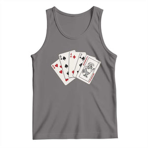 8647 Protest Playing Cards Tank Top Liberal Activist Anti Trump Graphic TS12 Deep Heather Print Your Wear