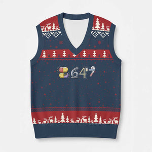 8647 Medical Professions Resist Graphic V-Neck Knit Sweater Vest Healthcare Worker Freedom TS12 Navy Red Print Your Wear