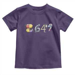 8647 Medical Professions Resist Graphic Toddler T Shirt Healthcare Worker Freedom TS12 Purple Print Your Wear