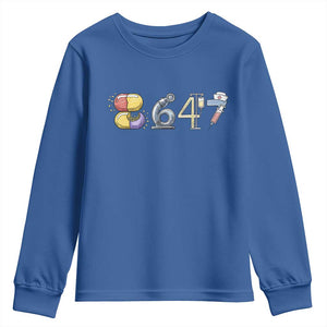8647 Medical Professions Resist Graphic Youth Sweatshirt Healthcare Worker Freedom TS12 Royal Blue Print Your Wear
