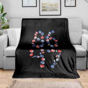 Red White Blue Seashell 8647 Throw Blanket Viral 2026 Beach Walk Satire Graphic TS12 Print Your Wear