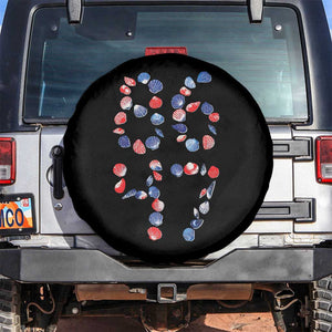 Red White Blue Seashell 8647 Spare Tire Cover Viral 2026 Beach Walk Satire Graphic TS12 No hole Black Print Your Wear