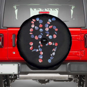 Red White Blue Seashell 8647 Spare Tire Cover Viral 2026 Beach Walk Satire Graphic TS12 Black Print Your Wear