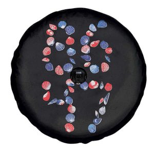 Red White Blue Seashell 8647 Spare Tire Cover Viral 2026 Beach Walk Satire Graphic TS12 Print Your Wear