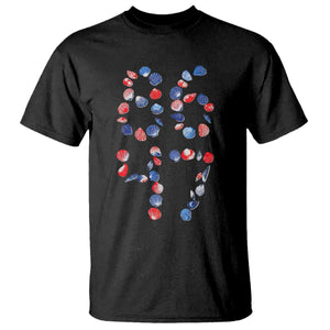 Red White Blue Seashell 8647 T Shirt Viral 2026 Beach Walk Satire Graphic TS12 Black Print Your Wear