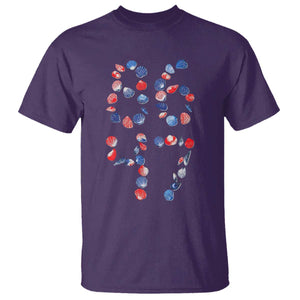 Red White Blue Seashell 8647 T Shirt Viral 2026 Beach Walk Satire Graphic TS12 Purple Print Your Wear