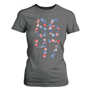 Red White Blue Seashell 8647 T Shirt For Women Viral 2026 Beach Walk Satire Graphic TS12 Dark Heather Print Your Wear