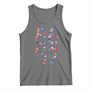 Red White Blue Seashell 8647 Tank Top Viral 2026 Beach Walk Satire Graphic TS12 Black Heather Print Your Wear