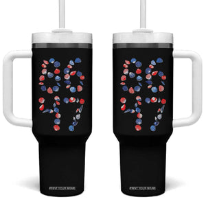 Red White Blue Seashell 8647 Tumbler With Handle Viral 2026 Beach Walk Satire Graphic TS12 One Size: 40 oz Black Print Your Wear