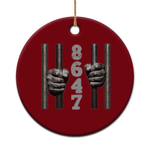 Funny 8647 Jail Ceramic Ornament Freedom Protest Satire Graphic Gift TS12 1pc Red Print Your Wear